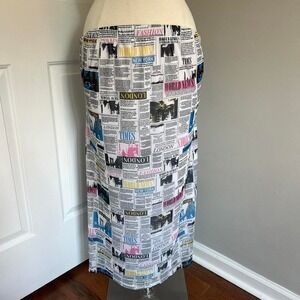 Y2K NEWSPAPER WEARER MAXI SKIRT‎